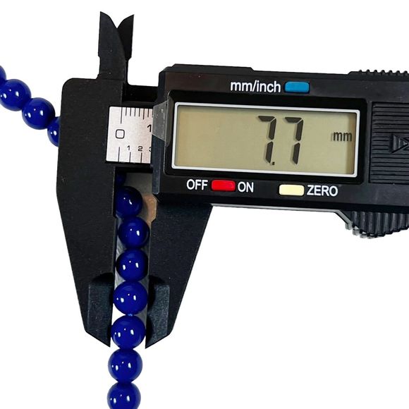 Lia Sophia 3D Flower Rhinestone Statement Bib Necklace w Blue Beads Silvertone - Picture 11 of 11